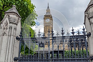 Amazing view of Big Ben from Parliament Square Garden, London, England photo