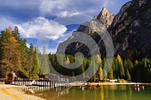 Amazing view of Braies Lake