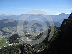 View of Almolonga Valley and the Road from Cerro la Muela in Quetzaltenango, Guatemala 5 photo