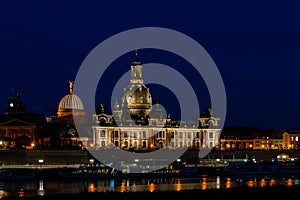 Amazing view on Dresden at night