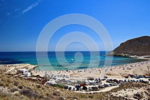 Amazing view of el Playazo de Rodalquilar, one of the most beautiful spots in Cabo de Gata natural park, Nijar, Spain photo
