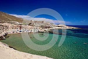 Amazing view of el Playazo de Rodalquilar, one of the most beautiful spots in Cabo de Gata natural park, Nijar, Spain photo