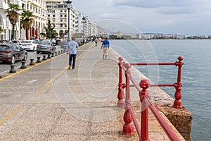 Amazing view of embankment of city of Thessaloniki, Central Macedonia, Greece