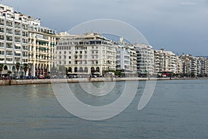 Amazing view of embankment of city of Thessaloniki, Central Macedonia, Greece