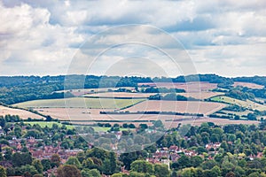 Amazing view of Goring and Streatley, village town near Reading, England