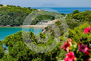 Amazing view of hidden resort in a gulf of Gaeta in Italy