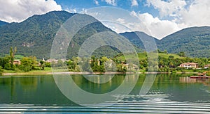 Amazing view of Idro lake in Italy