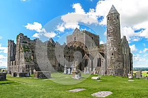 Irish landmark Rock of Cashel Hore Abbey Ireland summer day