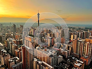 Johannesburg Panoramic View from Ponte Tower South Africa photo