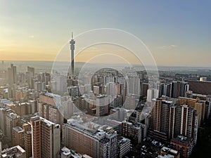 Johannesburg Panoramic View from Ponte Tower South Africa photo