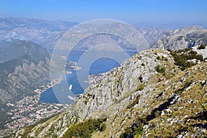 Amazing view of Kotor Bay from the Upper Station of Kotor Cable car