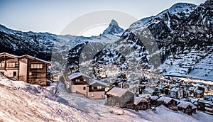 amazing view of Matterhorn peak from Zermatt