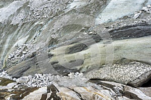 Amazing view of the Mer de Glace. French Alps. Chamonix