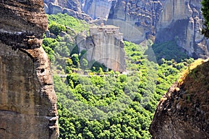 Amazing view of Meteora monastery from above