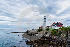 Amazing view of Portland Head Lighthouse Portland Maine USA