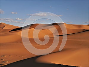 Amazing View of Dunes of Sahara Desert Morocco photo