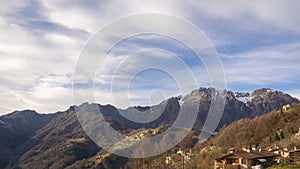 Amazing view of the Seriana valley and its mountains