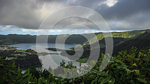 Amazing view of Seven Cities Lake `Lagoa das Sete Cidades`in SÃ£o Miguel Island - Azores - Portugal
