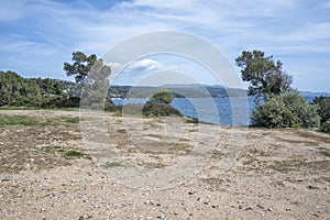 Sithonia coastline near Kastri Beach, Chalkidiki, Greece photo