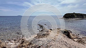 Amazing view of Sithonia coastline near Kastri Beach, Chalkidiki, Greece