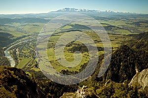 Amazing view on Tatra mountains from Pieniny