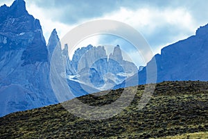 Amazing View to the Mountains in Torres Del Paine National Park View to the Mountains in Torres Del Paine National Park