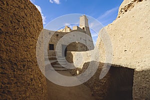 Amazing View to the Sandstone Walls and Ancient Fortress of an Old Shali Mountain village in Siwa Oasis