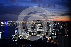 Tokyo  bay city view sunset from Shiodome photo