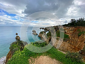 The cliffs of Praia Joao de Arens beach photo