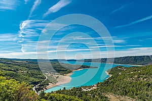 Amazing view on Verdon park naturel. Canyon Gorges du verdon. View to the grand canyon du verdon