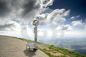 Amazing view on the Volcanic Chaine des Puys,Puy de Dome, The Auvergne Volcanoes Regional Park