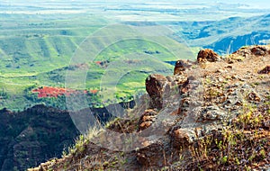 Amazing Waimea canyon in Kauai, Hawaii islands, USA. With selective focus