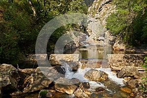 Amazing waterfall nature landscape in Fragas de Sao Simao, in Portugal