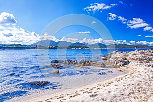 Amazing wild Capriccioli beach on Sardinia island, Costa Smeralda, Italy