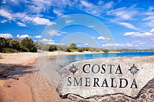 Amazing wild Capriccioli beach on Sardinia island, Costa Smeralda, Italy