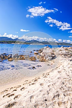 Amazing wild Capriccioli beach on Sardinia island, Costa Smeralda, Italy