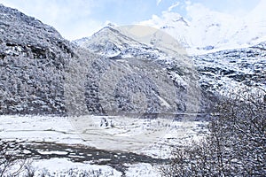 Amazing winter season at Yading Nature Reserve in Sichuan, China