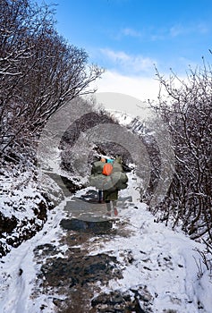 Amazing winter season at Yading Nature Reserve in Sichuan, China