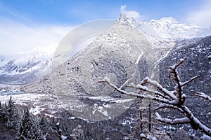 Amazing winter season at Yading Nature Reserve in Sichuan, China