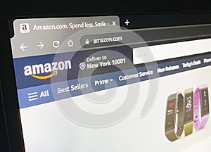 Amazon.com web page in web browser