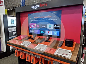 Amazon Fire TV Display inside Best Buy Store