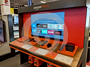 Amazon Fire TV Display inside Best Buy Store