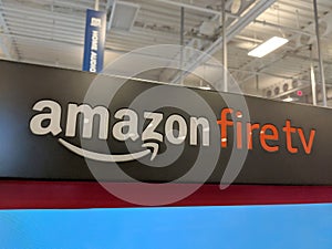Amazon Fire TV Display inside Best Buy Store