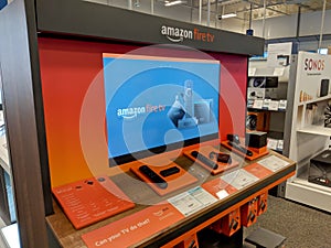 Amazon Fire TV Display inside Best Buy Store
