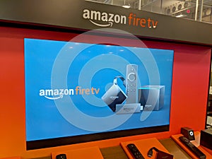 Amazon Fire TV Display inside Best Buy Store