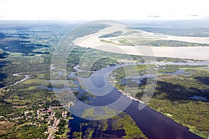 Amazzonia allagamento vista aerea 