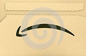 Amazon logo on parcel
