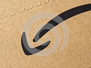 Amazon logo on parcel