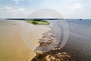 Amazon and Rio Negro, Manaus city, Brazil