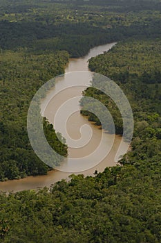 Amazon river aerial view